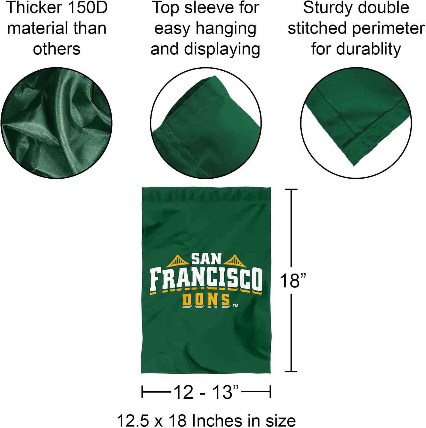 San Francisco Dons Garden Banner Flag - Image 3