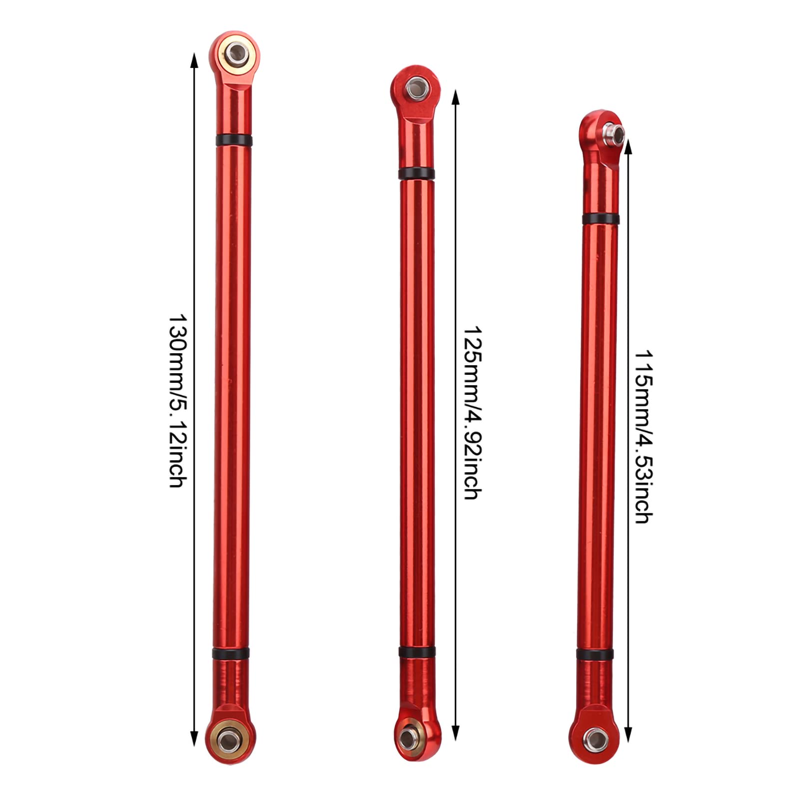 RC Link Rods, Aluminium Alumini Podwozia Rozstawu Osi 313 Mm do Osiowego SCX10 1/10 Skala RC Crawler Górna i Dolna Link Pręta, 8pcs, Modyfikowane Części RC Zmodyfikowane Części