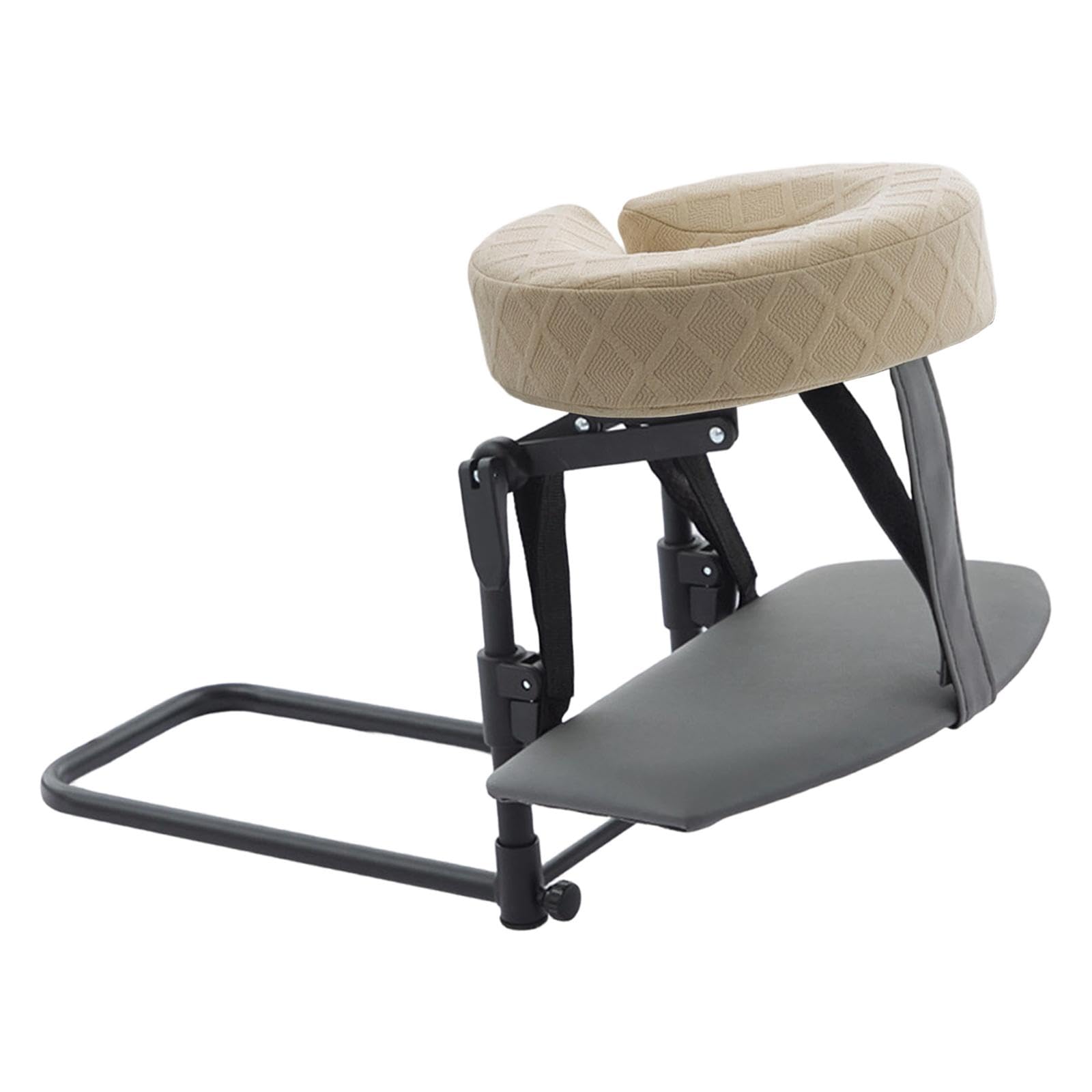 Kit de colchón portátil para masajes en casa con soporte de cabeza ajustable beige