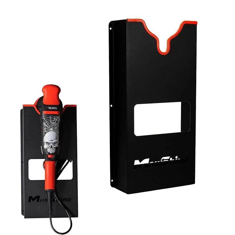 Suporte de parede Maxshine para politriz roto-orbital e rotativa, organizador metálico com pintura a pó
