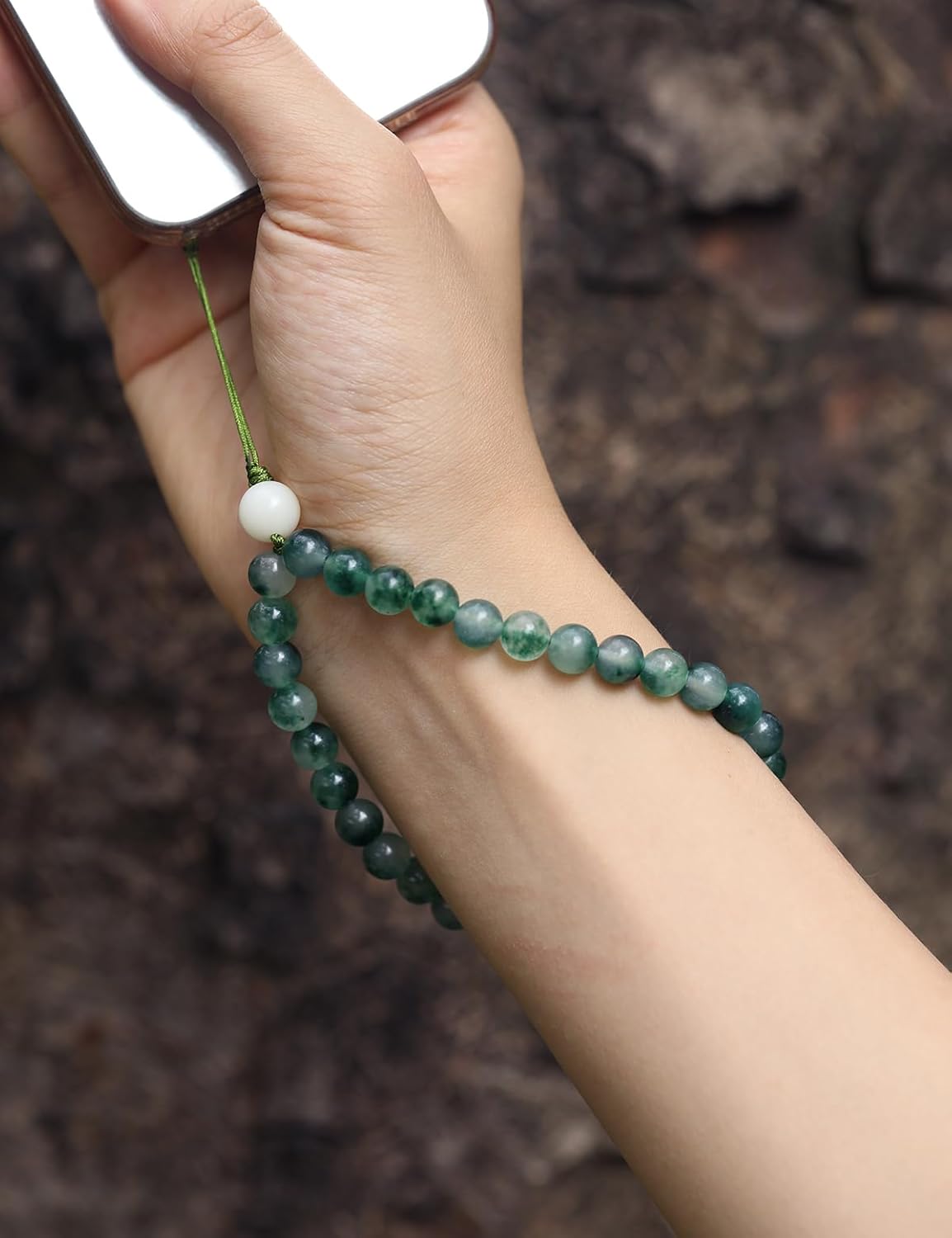 Handmade Natural Gemstone Gold Beaded Artificial pearls Charm Cell Phone Camera Lanyard, Wrist Strap, Phone Chain String, Keychain Decor for Wallet - Image 3