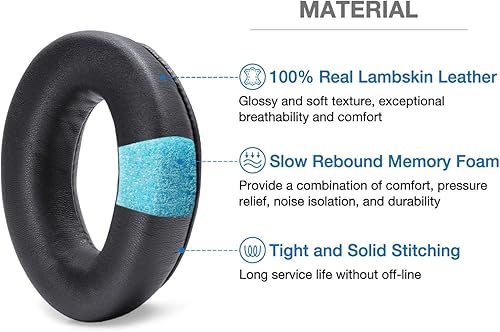 Miniatura 2 de Voarmaks Kit de actualización de piel de oveja, almohadillas para micrófono, protector de viento, compatible con auriculares de aviación Bose A20 X