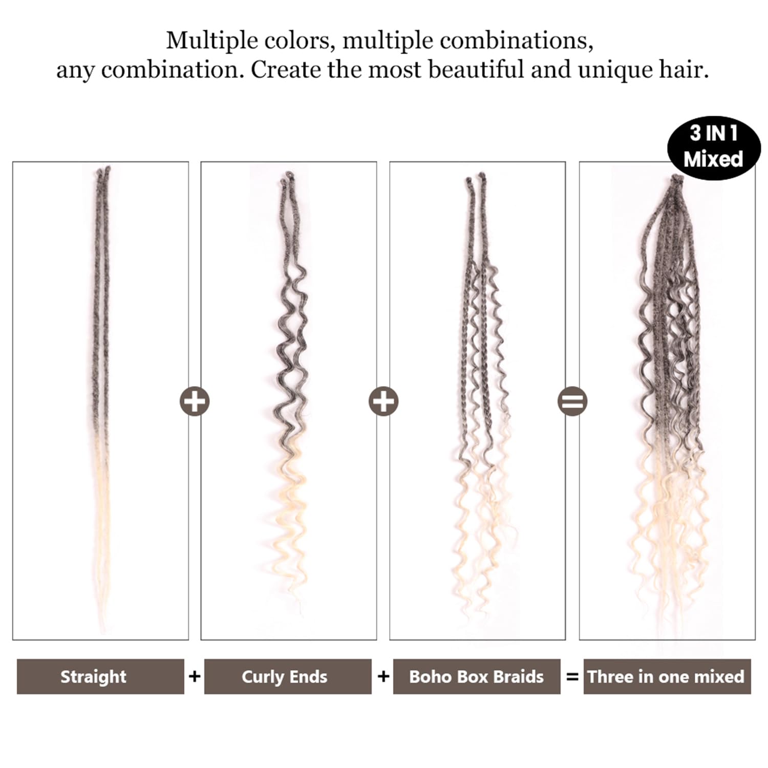 24 Inch Synthetic Dreadlock Extensions Hippie Single Ended Dreads 0.6 cm Width Loc Extensions Reggae Style Crochet Hair for Women (T1B/613 - Image 3