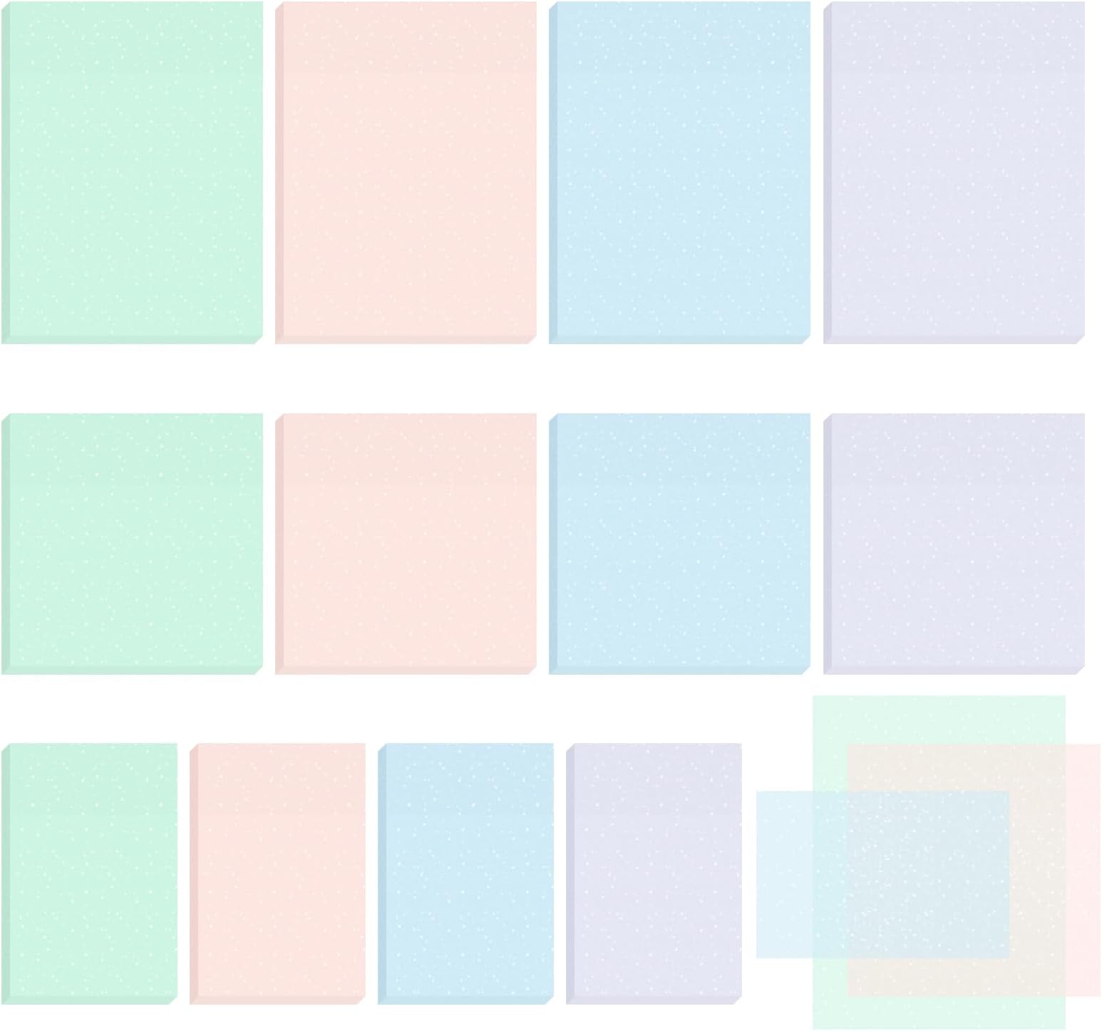 600 Sheets Glitter Transparent Sticky Notes