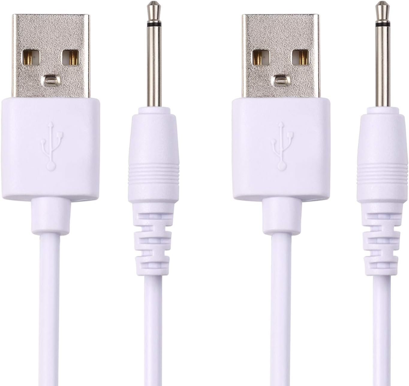 Bemexred USB Adapter Cord 2.5mm Replacement DC Charging Cable for Beauty Instrument, Electric Toothbrush and Other Rechargeable Device