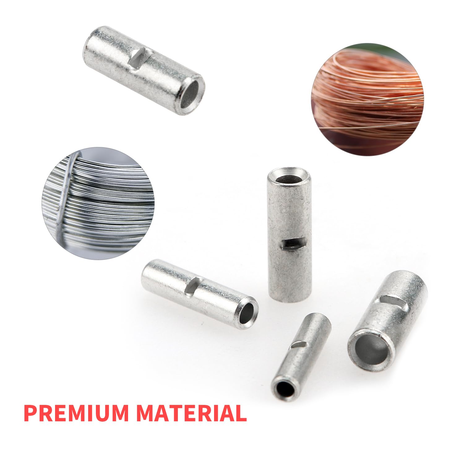 100 Pièces 4 Types Cosses Électriques A Sertir Bout à Bout