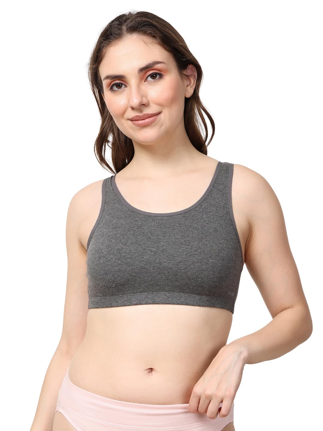 Beginners Sports Bra for Girls & Women, Cotton Elastane Double Layer Fabric, Full Coverage Beginner, Comfortable for Teens & Women-image-10