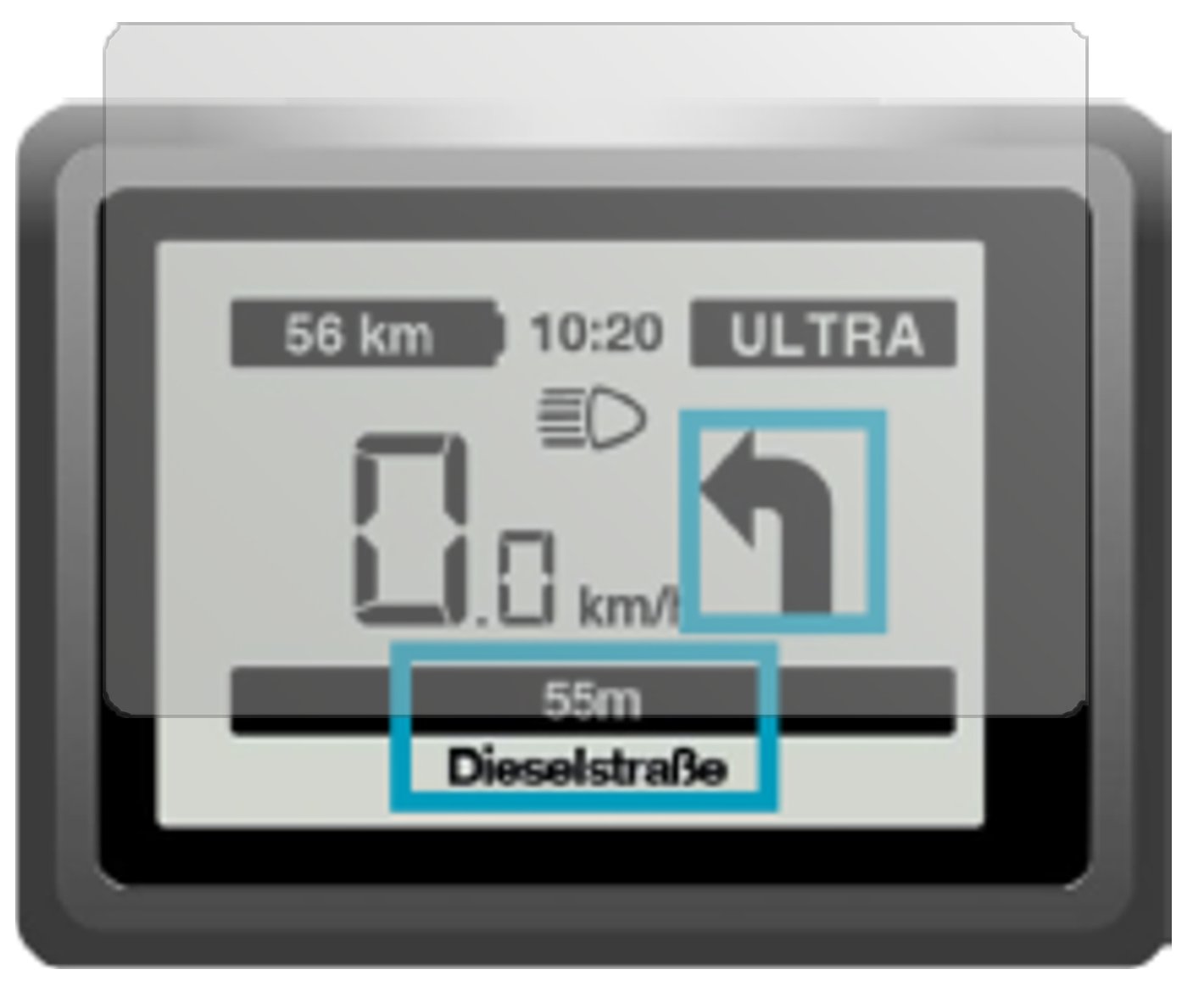 Dipos I Pellicola Protettiva Antiriflesso Per Display E-Bike Impulse Evo Smart – 3 Pezzi, Made In Germany, Anti-impronta - 4