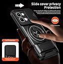 Glaxx Heavy Duty Ring Back Case Cover for Infinix Note Edge - Kickstand, Camera Slider Protection with Magnetic Ring Rugged Bumper Hard Back Cover for Infinix Note Edge gallery image
