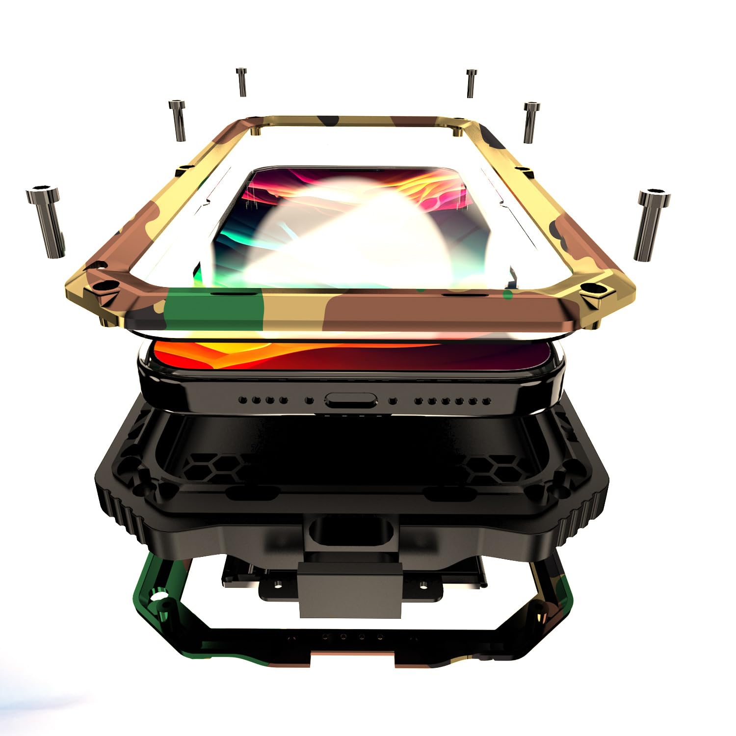 Lunivop Compatible with iPhone 15 Pro max Case Heavy Duty Protection Dustproof Built in Screen Protector Rugged Stand 360 Full Body Military Grade