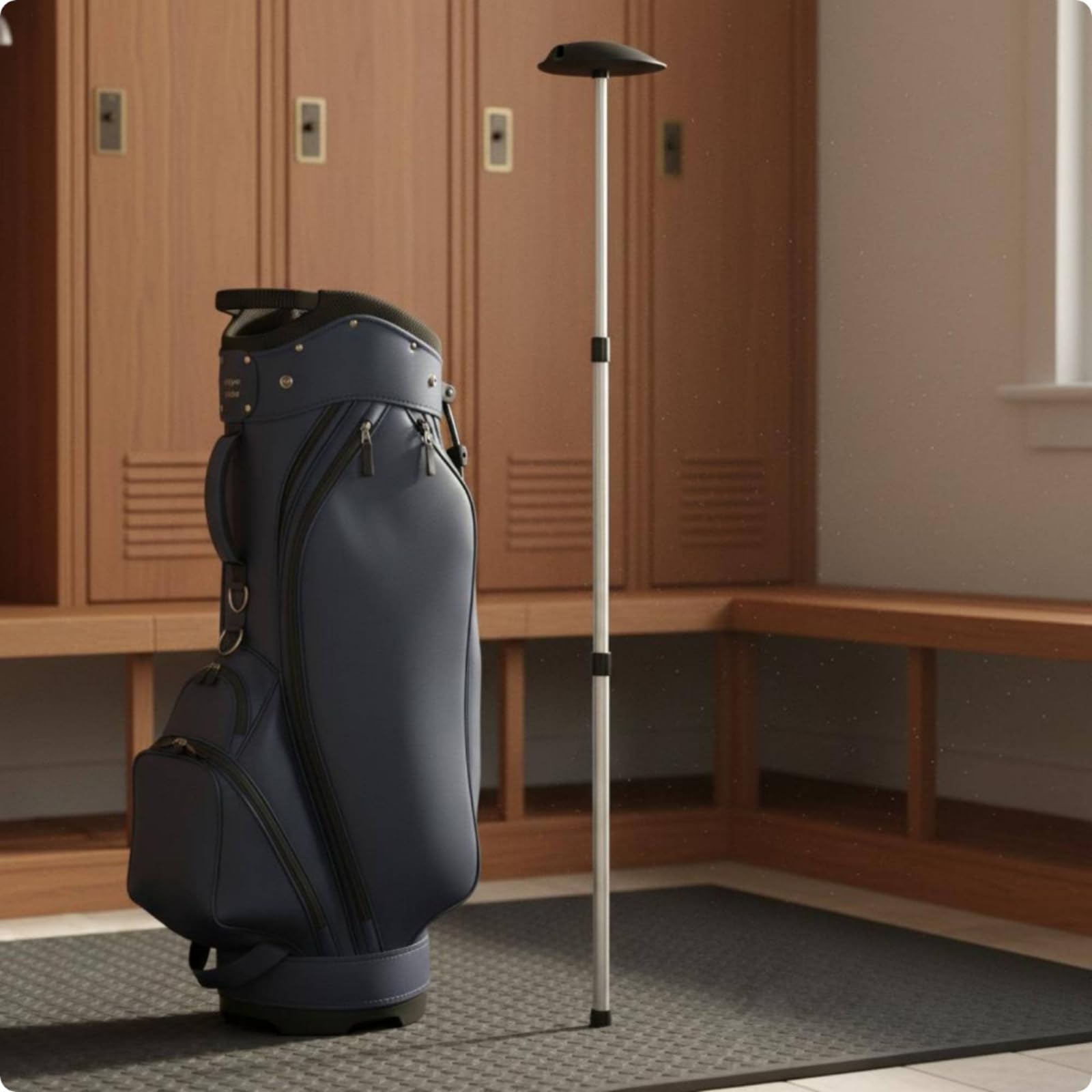 Soporte para Equipo de Golf Soporte Vertical Barra Funcional Accesorio Sencillo Material Portátil Adecuado para Práctica en Campo Uso Doméstico y Traslado
