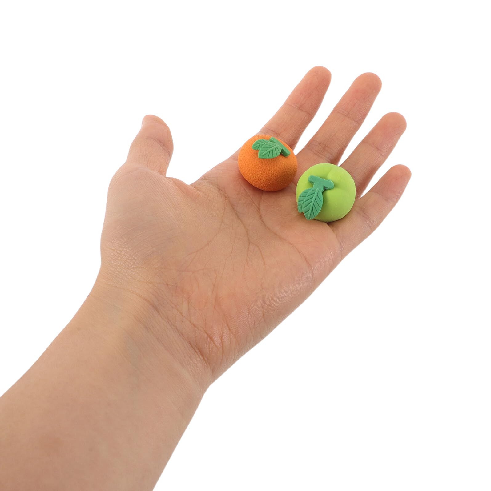 UKCOCO 100pièces Lot de Gommes à Effacer Forme de Fruits Mini Pommes et Oranges pour Garçon Fille Fournitures Scolaires Kawaii Récompenses de Fête Rentrée Scolaire