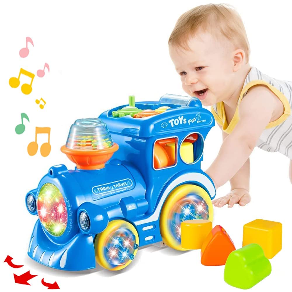 Train à Vapeur Jouet éducatif - Centre D'activités 5 En 1 Pour Bébés 6-12 Mois - Avec Musique, Roues Antidérapantes Et Jeux D'apprentissage