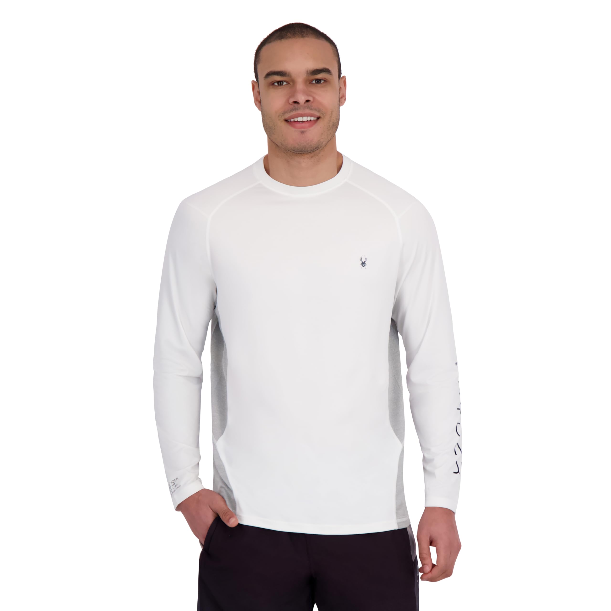 Spyder Herren Long Sleeve Rashguard – UPF+, Quick-Dry, Swim, Surfing, Hiking, Workouts Rash-Guard-Shirt
