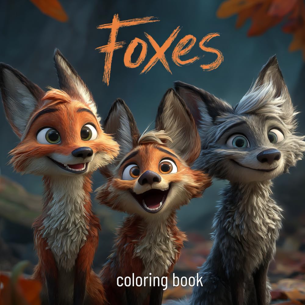 Foxes, Animals & Forest Coloring Book – 45 Whimsical Woodland Scenes | Wildlife, Nature & Relaxation for Kids & Adults by mediamake.de