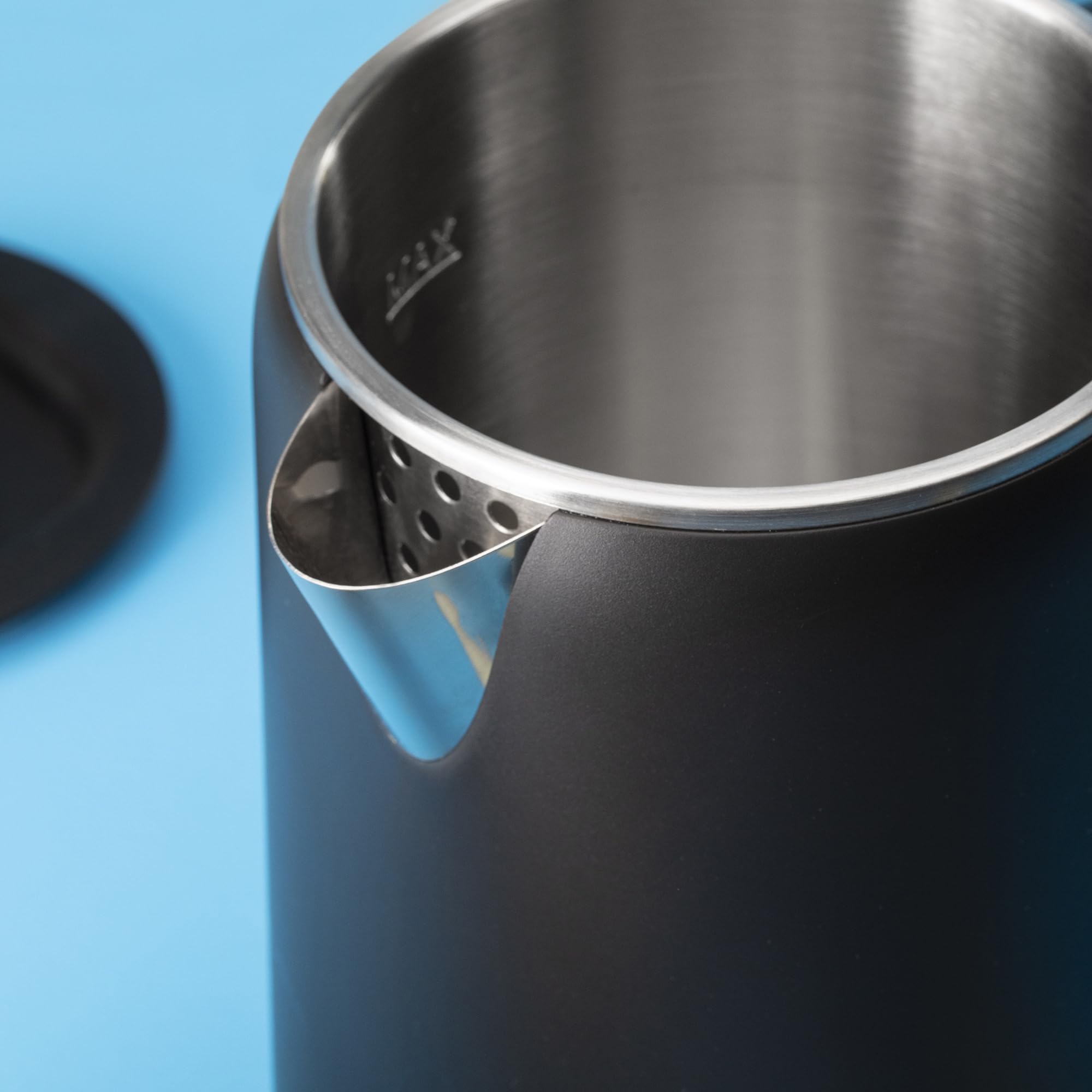 JATA JEHA1575 - Hervidor Agua Electrico. Capacidad: 1.7 L. 5 Temperaturas. 1500 W. Máxima rapidez. Base giratoria 360º. Pantalla LED. Libre de BPA. Fácil Limpieza. Jarra sin Cable