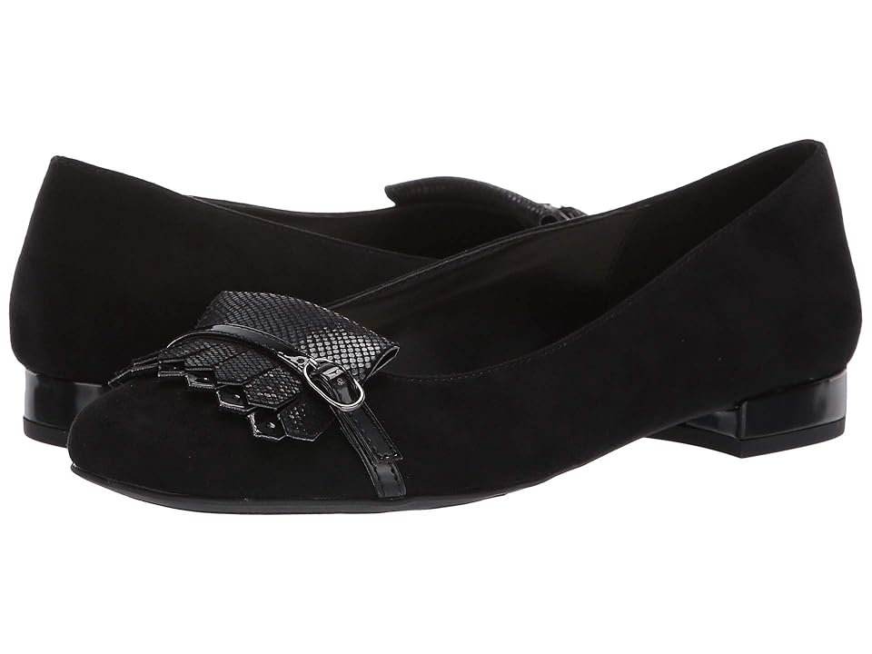 

Anne Klein Ulanee Flat (Black Fabric) Women's Flat Shoes