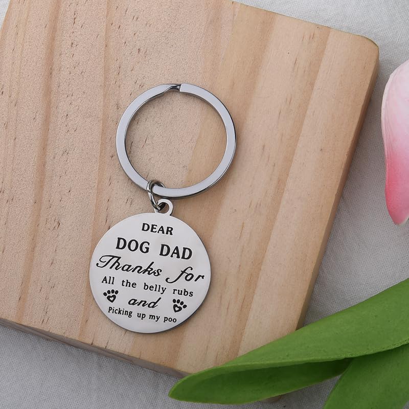 Guqqeuc Hundebesitzer Geschenke für Hund Mama Papa Geburtstag Weihnachten Geschenke für Hundeliebhaber I Woof You Schlüsselanhänger Geschenk für Papa Mama Geschenke vom Hund, Dad, S