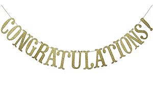 Congratulations Glitter Sign Banner