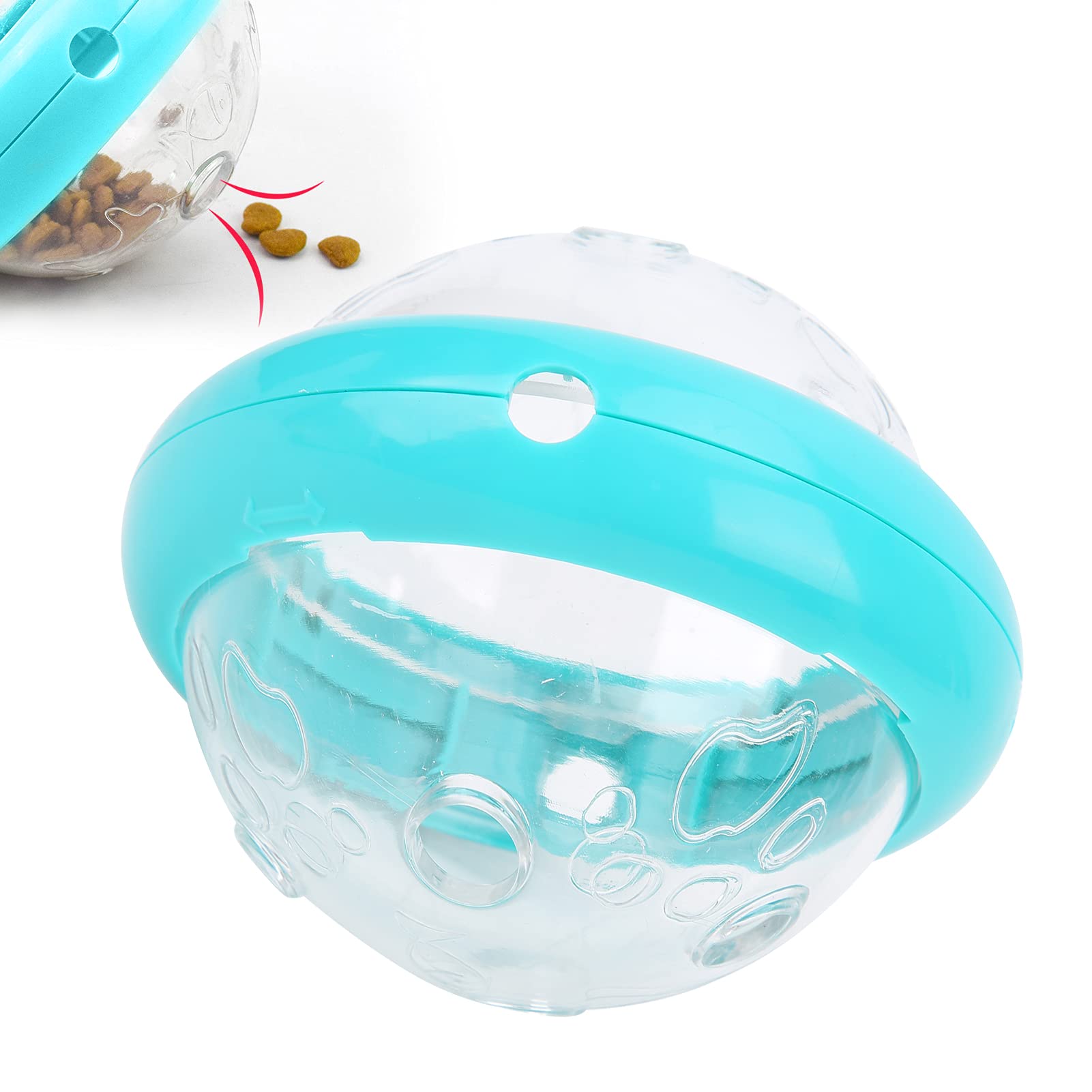 Cyrank Treat Dispensing Dog Toy, Flying Saucer Shaped Dog Food Toy Topple Dog Toy Interactive Dog Toys Dog Treat Ball/Food Dispenser/Interactive Toys for Small Medium Dogs and Cats (Blue)