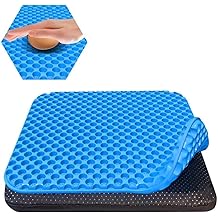 Cooling Gel Seat Cushion with Breathable Honeycomb Design for Pressure Relief on Office, Car, and Wheelchair Seats, Small