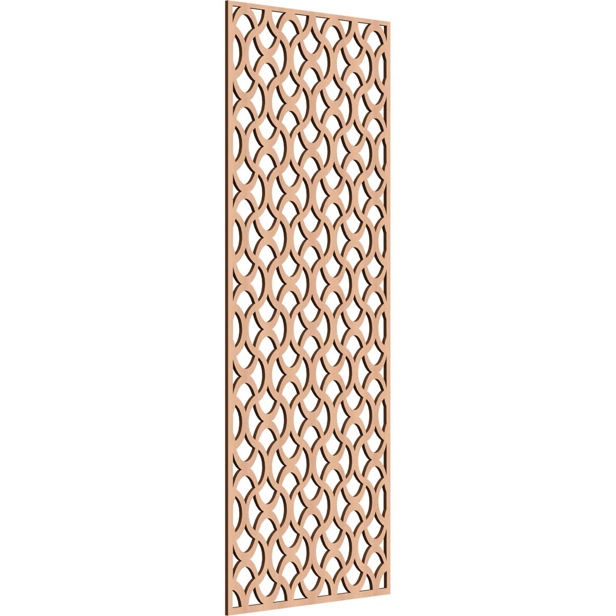 Resort Decorative Pierced Fretwork Wood Wall Panels, 21 3/8"W x 54 3/8"H x 1/4"T, Alder