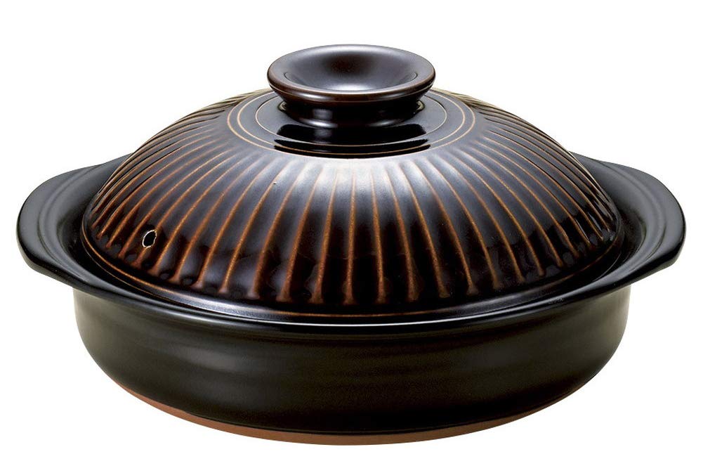 Amazon｜銀峯菊花アメ9号鍋(萬古焼) [土鍋] [31 x 29 x 15cm・身8cm