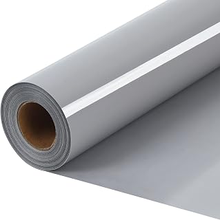 HTVVETUR HTV Iron on Vinyl 12Inch by 35ft Roll, Gray Heat Transfer Vinyl