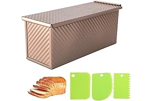 Nonstick Sourdough Loaf Pan with Lid and Dough Scraper