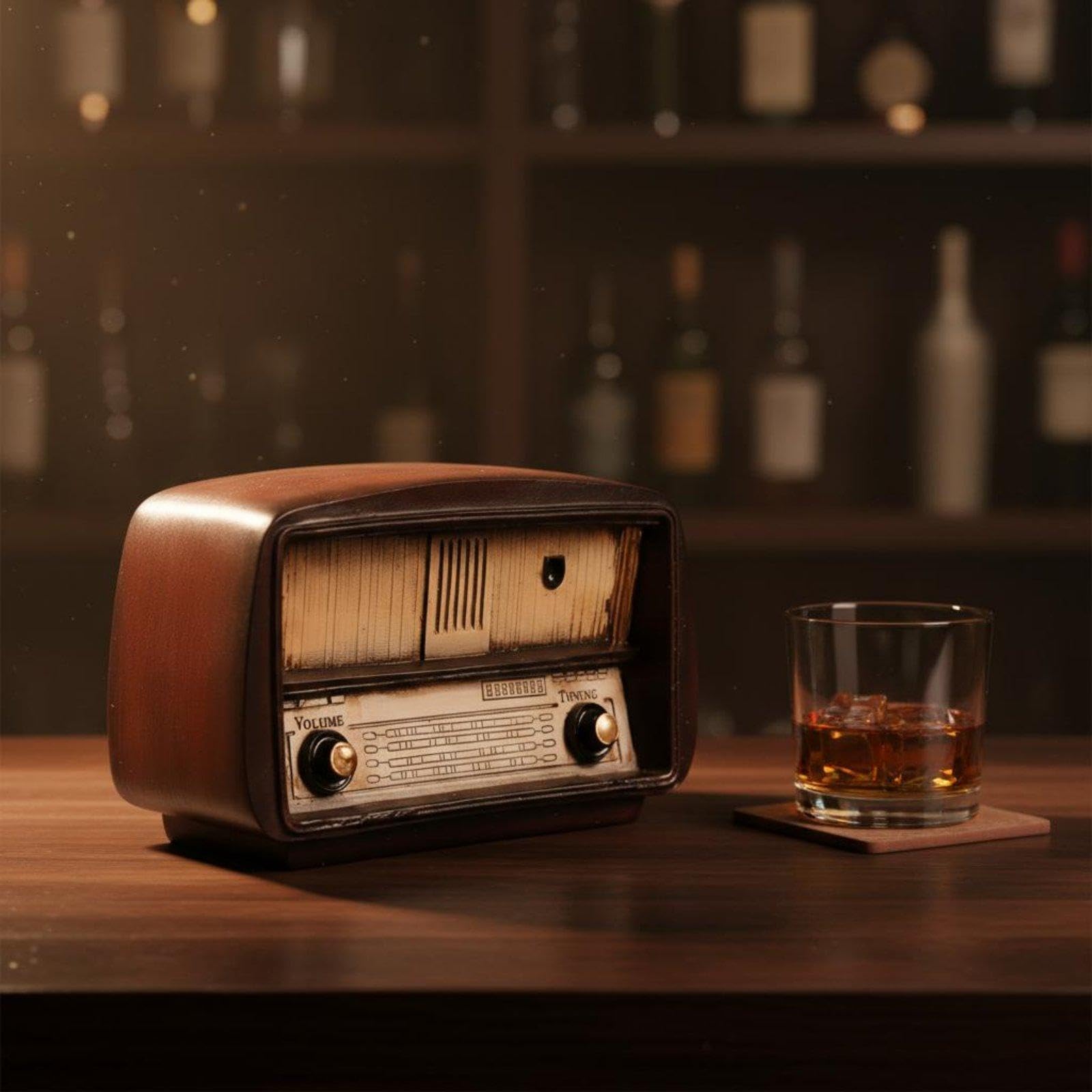 Retro Resin Radio Model Nostalgic Design Vintage Radio Model Distressed Finish for Home Stylists, Collectors, Photography Prop, Desk, Window Display|Collectibles | Radio Phonograph TV |-image-24