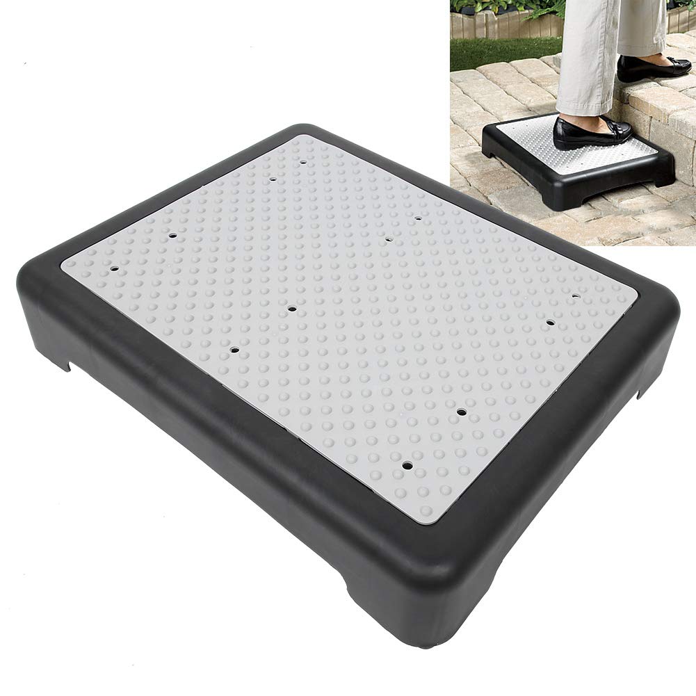 Sorandy Medio Escalón Antideslizante para Personas Mayores Ayuda de Movilidad Plegable Compacta con Superficie de TPR Antideslizante para una Fácil Entrada 49 X 38 X 8,5 Cm