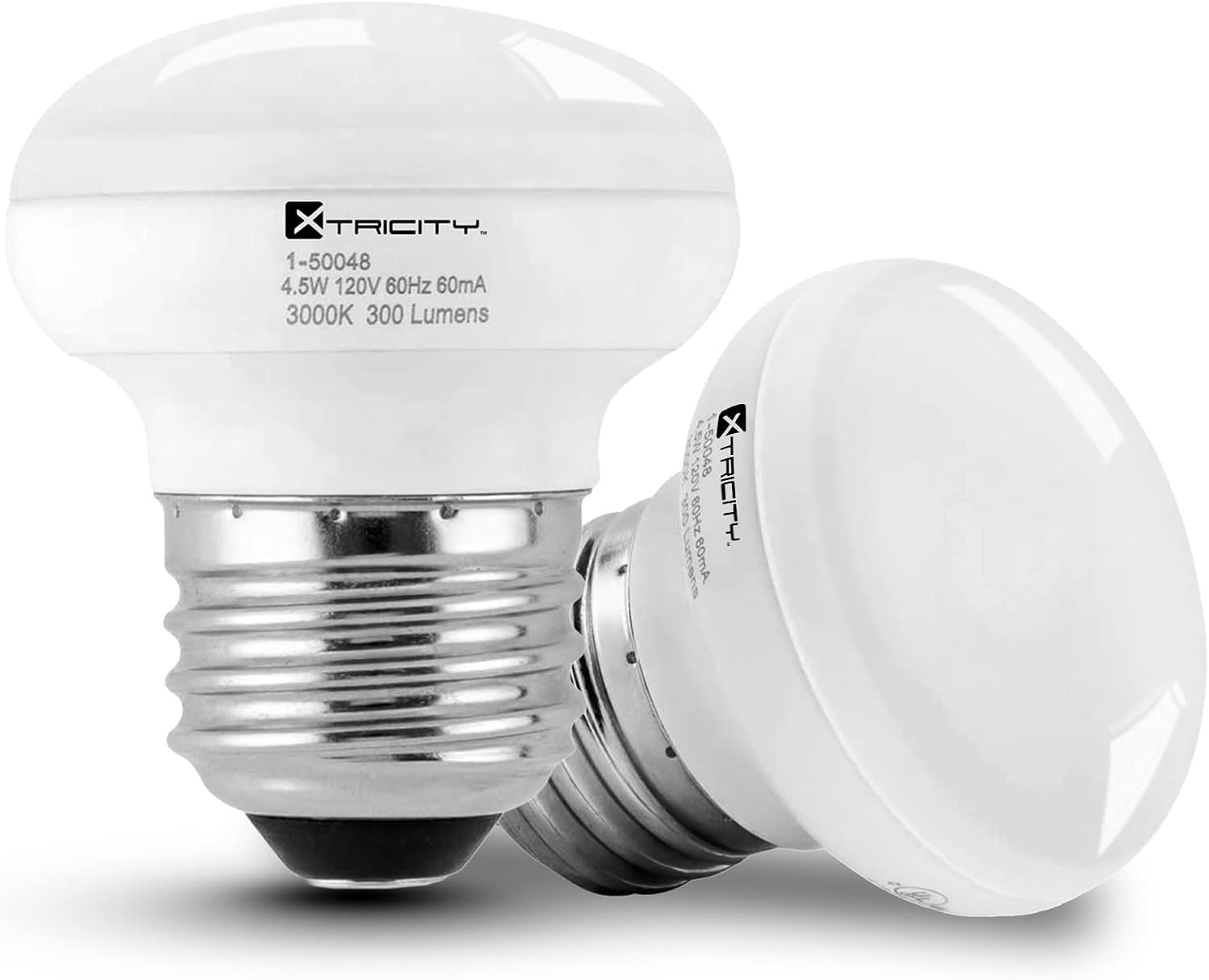 Xtricity R14 LED Light Bulb, 4.5w (40w Equivalent), Dimmable, 300 Lumens, 3000k Soft White, E26 Medium Base, RoHS Compliant (Pack of 2)