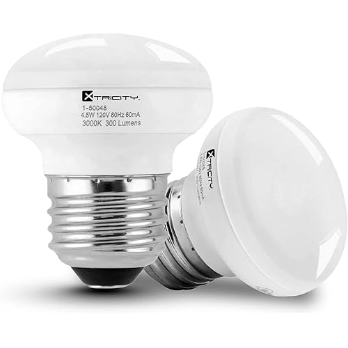 Xtricity R14 LED Light Bulb, 4.5w (40w Equivalent), Dimmable, 300 Lumens, 3000k Soft White, E26 Medium Base, RoHS Compliant (Pack of 2)