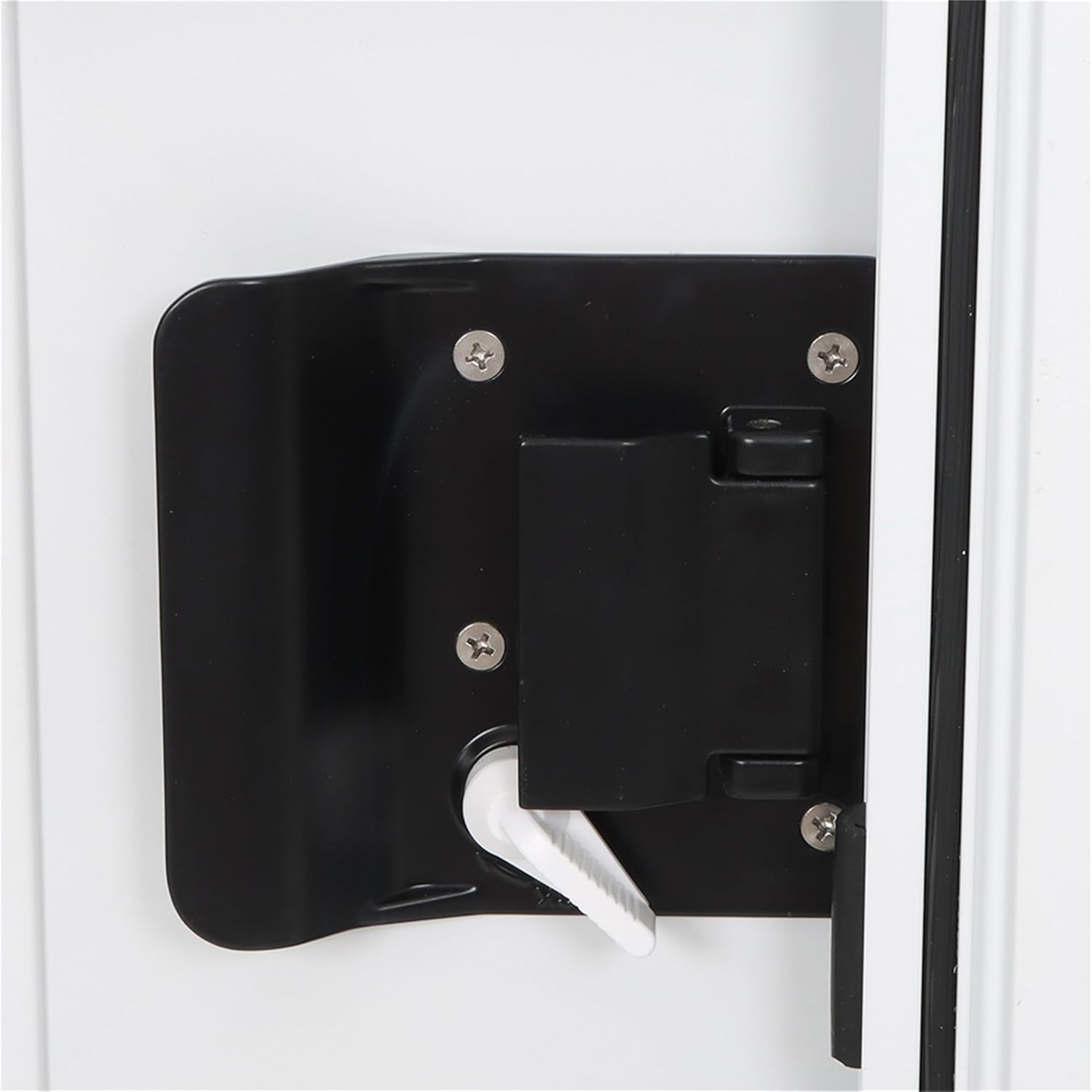 26(W) × 36(H) Passenger RV Entry Door with Radius Corners on Top and Square Bottom with Screen Door and Window White