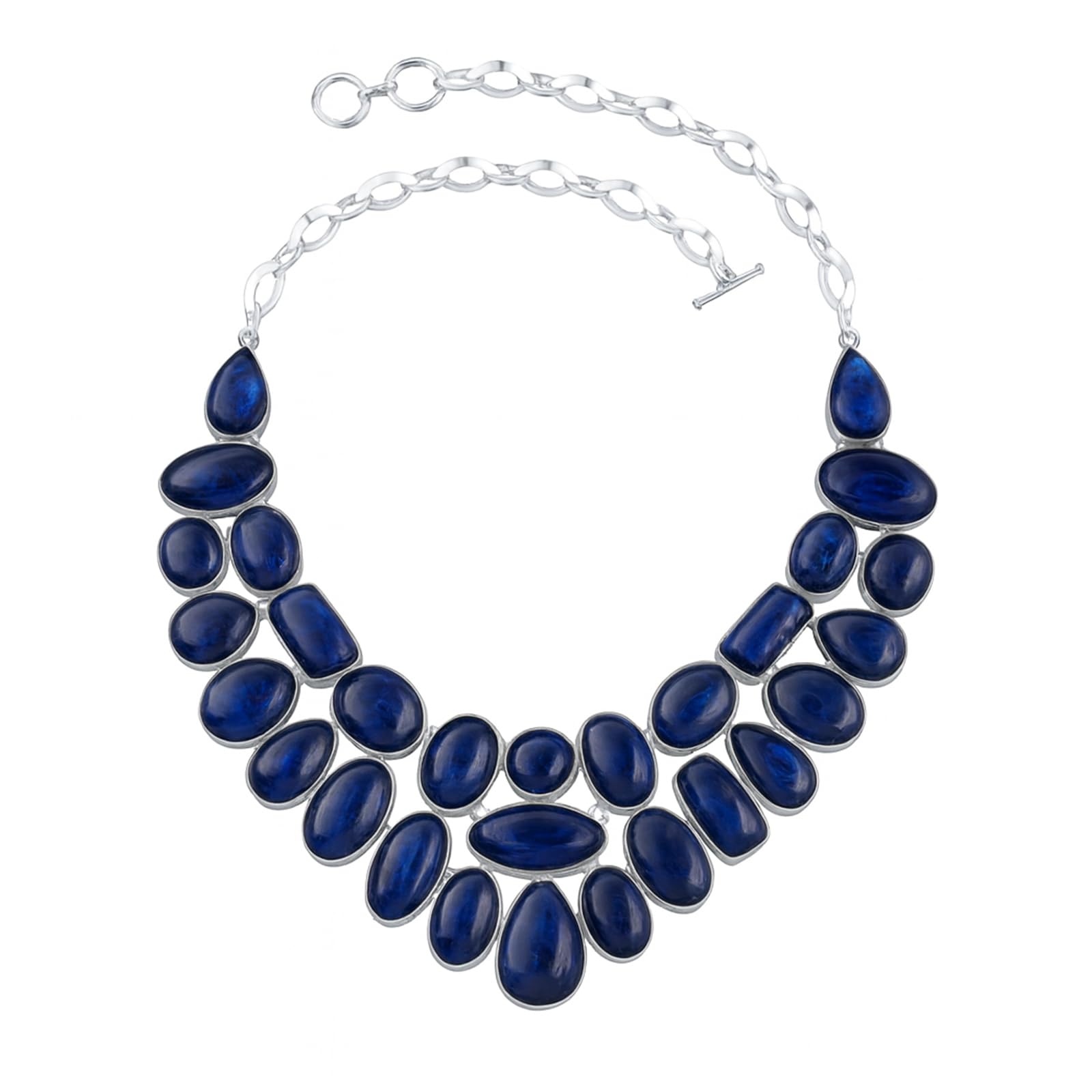 Collier donna in labradorite naturale choker placcato argento elegante regolabile 45 cm gioiello fatto a mano stile boho chic statement moderno perfetto per eventi raffinati o regalo esclusivo