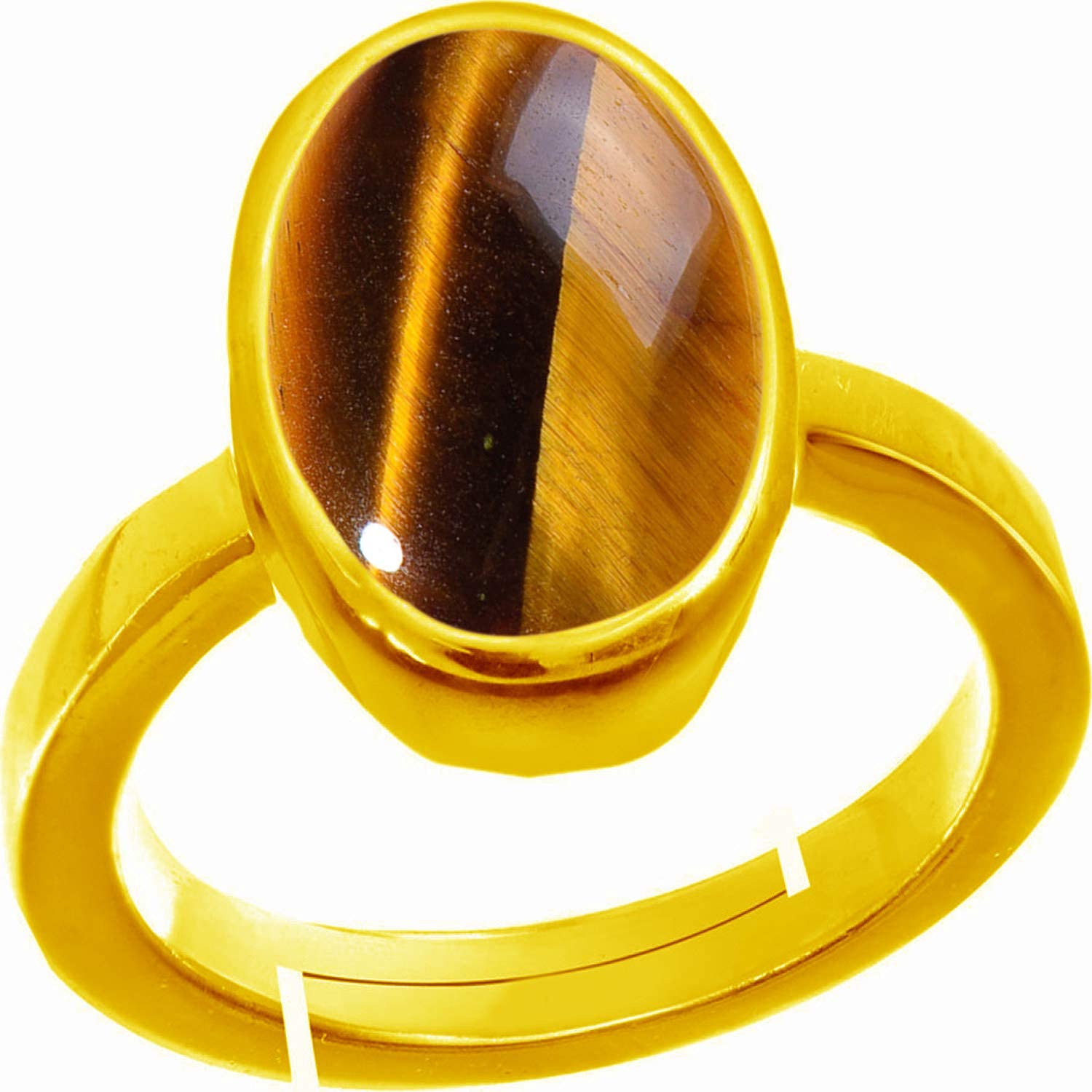 16.00 Ratti 15.45 Carat Deluxe Quality Natural Tiger's Eye Stone Panchdhatu (Adjustable Ring Free Size Anguthi) Gemstone by Lab Certified(Top AAA+) Quality for Men and Women,s-image-16