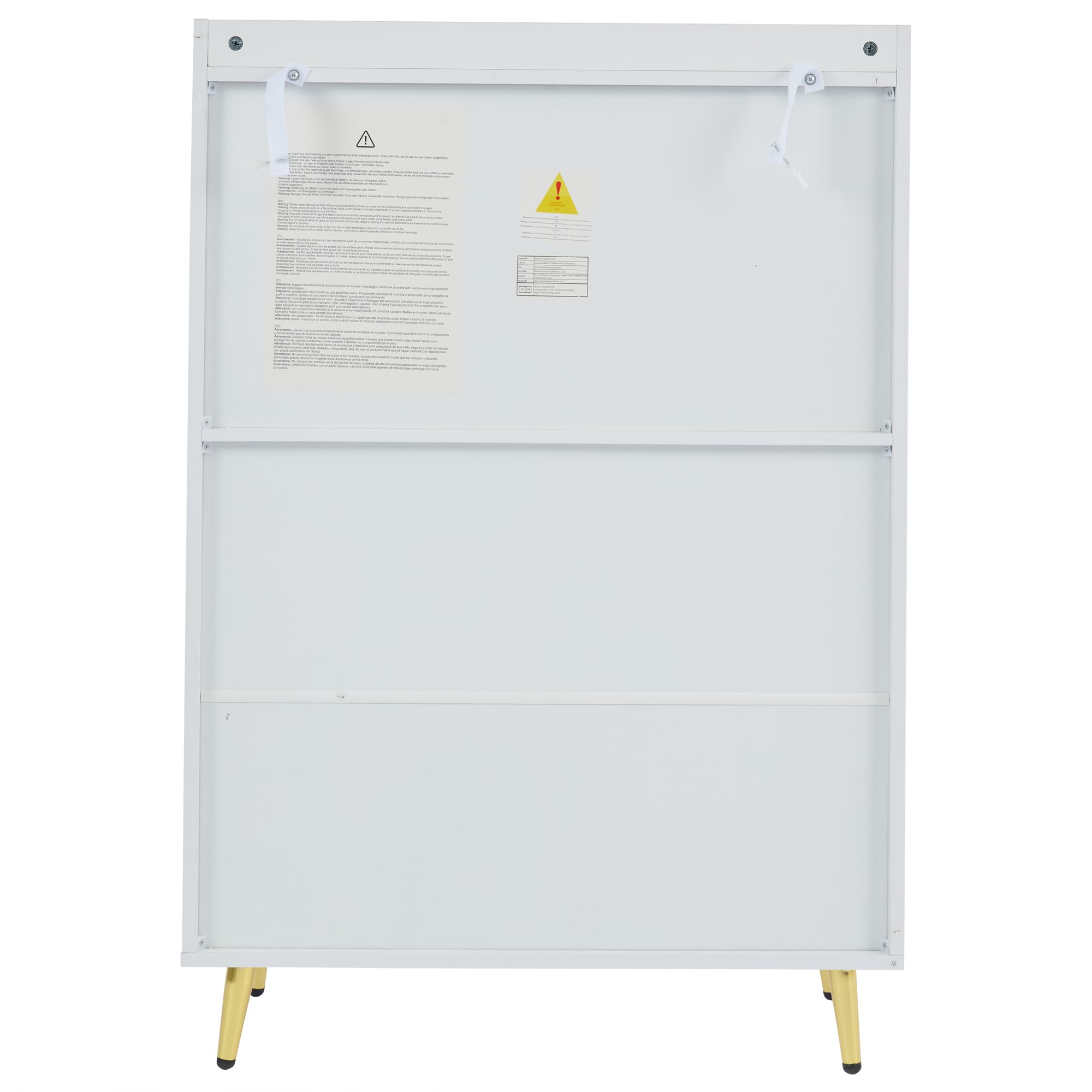Moderner Paar-Tür-Schuhschrank, MDF, 3-stufiger, weiß, offene untere Schublade, Foyer-Schrank-Speicher-Organisator, 75 * 35 * 110cm, Tragfähigkeit 20KG