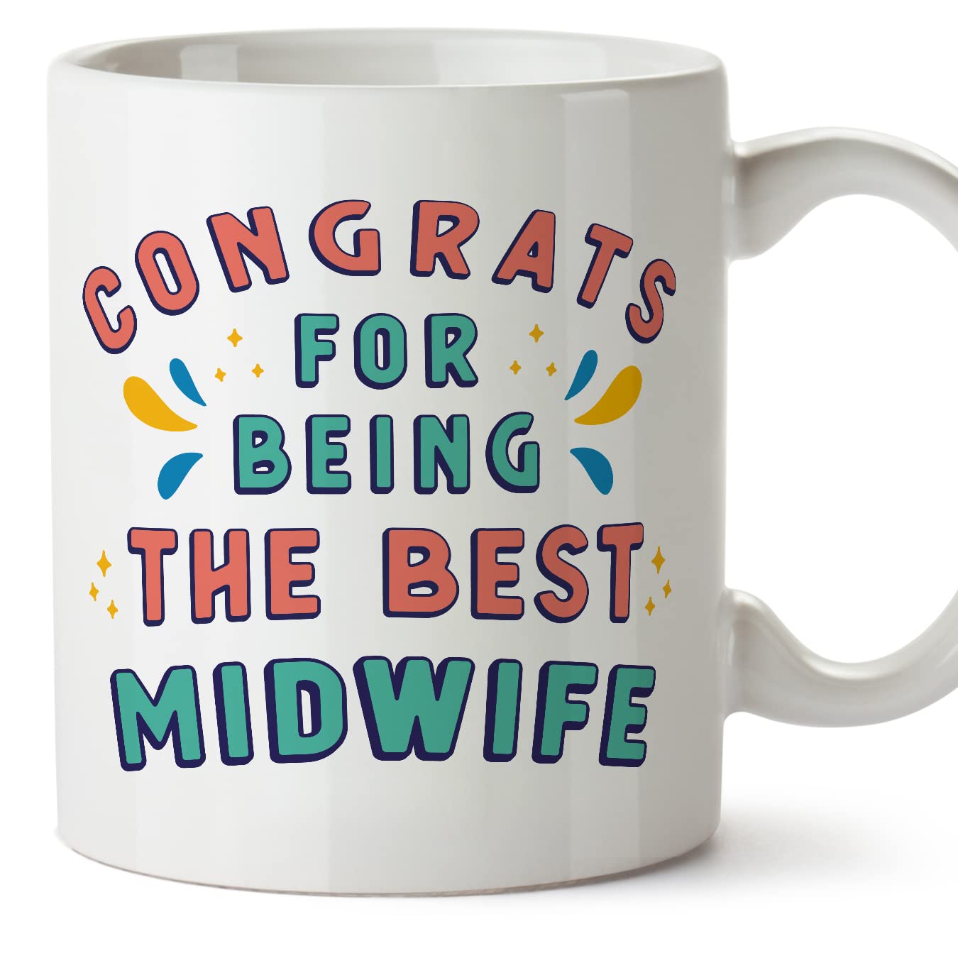 MUGFFINS Midwife Mug - in English - Congrats for Being The Best - Funny Gift for Colleagues - Ceramic 11oz Mug — image 1