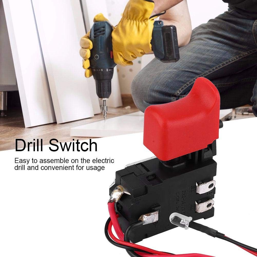 Commutateur 7.2V-24V de CC de vitesse réglable CW/CCW de déclencheur de foret électrique + en plastique