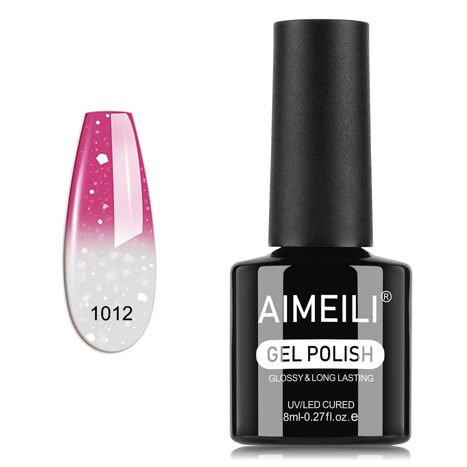 – Gel Nail Polish, Shine Finish and Long Lasting Soak Off U V LED Nail Art for Women Girls Manicure Salon DIY Home - 1012 8ml