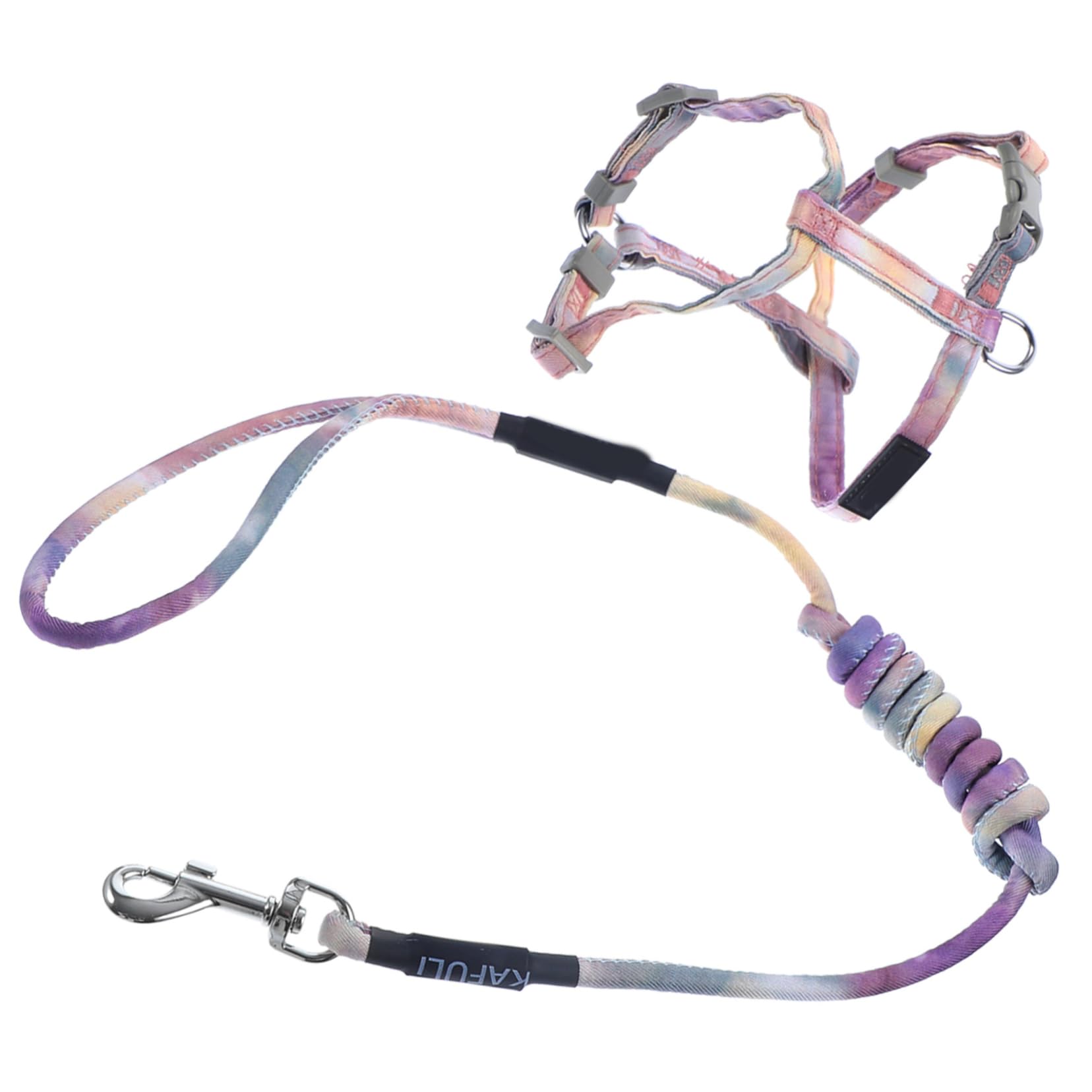 FONDOTIN Adjustable Dog Harness with Easy Control Leash Gradient Vest Strap for Dogs for Outdoor Activities and Pet Training