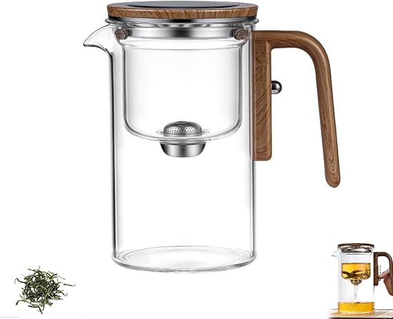 Teiera Magica EnchantiPot Con Infusore - Vetro Resistente Al Calore, 720ml, Controllo A Pressione