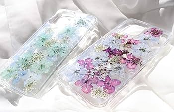 Amazon.co.jp: [テキスタリアン] 押し花 iPhoneケース ブルー