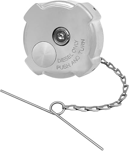 Gledewen Tapa de combustible con bloqueo, compatible con Freightliner Cascadia Columbia Century Coronado 1996-2018, tapa de gas con bloqueo de giro