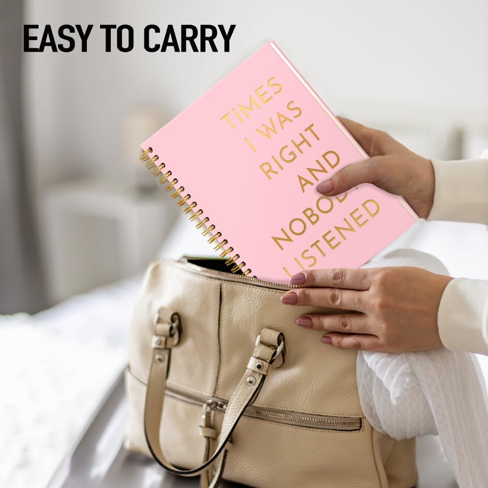 Times I was Right Spiral Notebook Funny Coworker Gifts for Women image 5