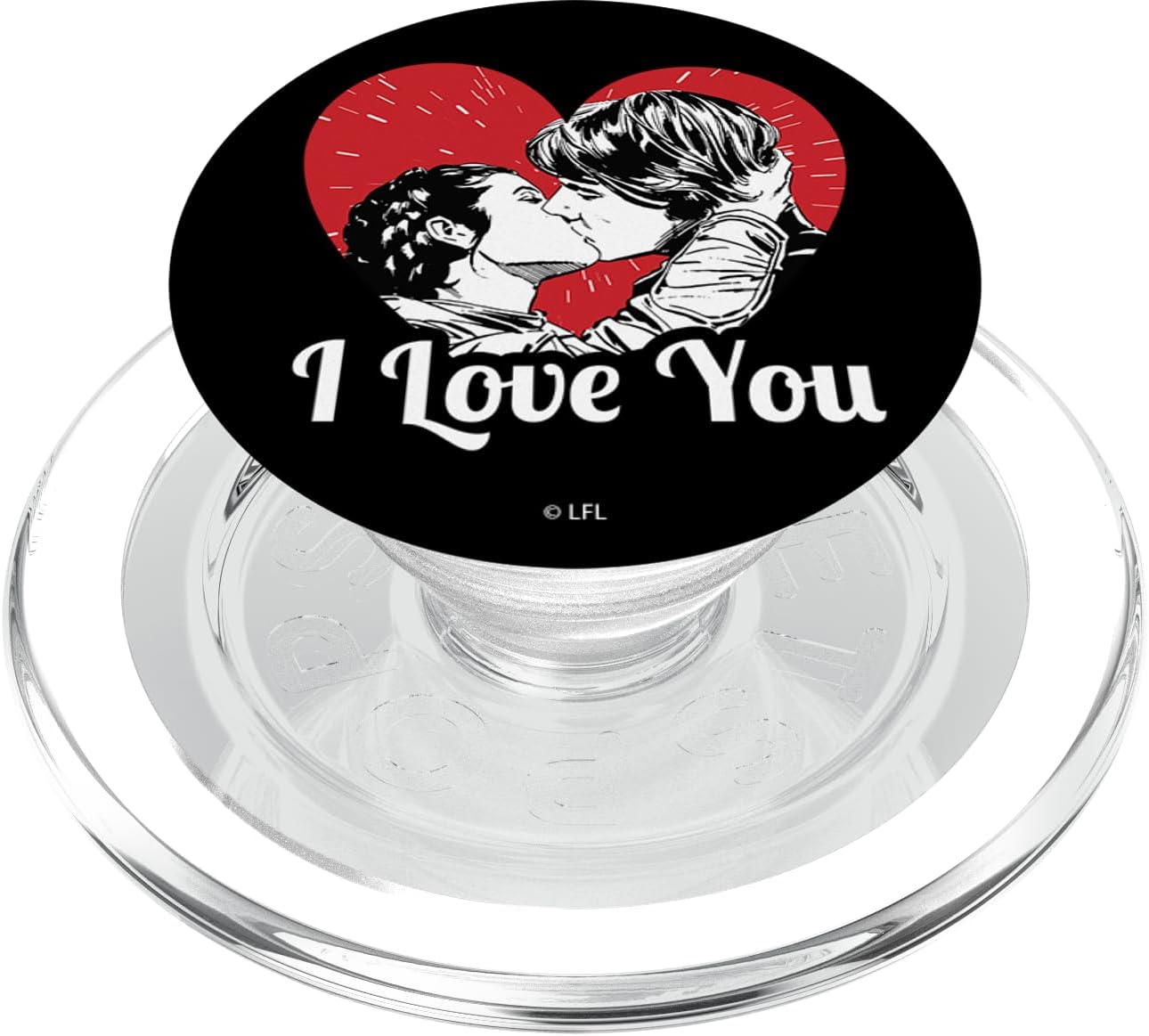 Star Wars Leia And Han Solo I Love You Kiss PopSockets PopGrip for MagSafe