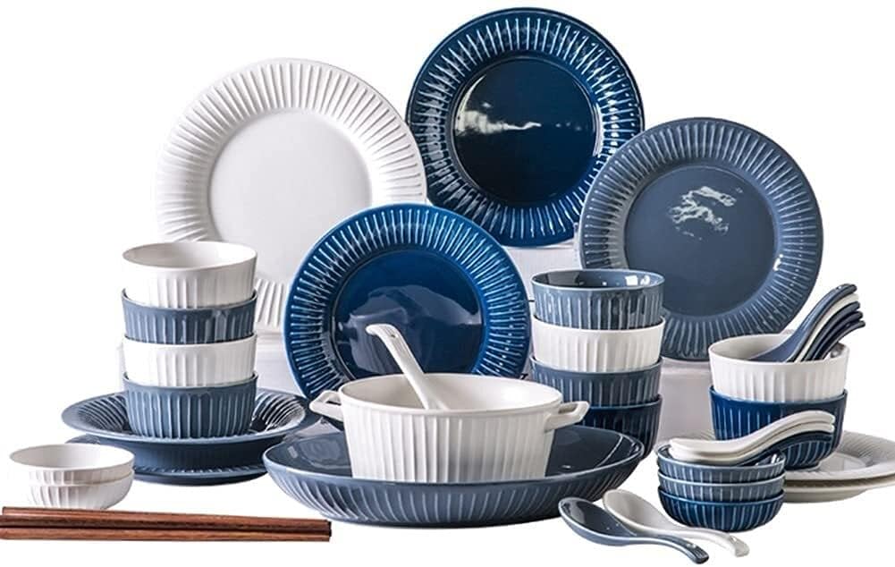 Zestaw zastawy stołowej w stylu europejskim serwis dla 5 20-częściowy kolorowy porcelanowy zestaw naczyń nowoczesny luksusowy zestaw zastawy stołowej prezent obiadowy