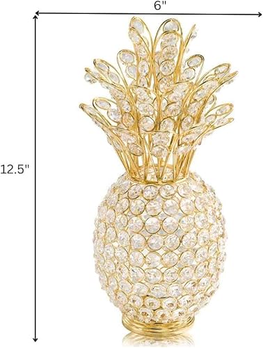 Miniatura 5 de Modern Day Accents 5707 Piña Cristal Piña Dorada, decoración del hogar, decoración de cocina, decoración de entrada, decoración de piña, regalos de