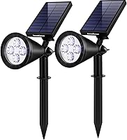 Vista 23 de InnoGear - Luces solares para exteriores, impermeables, con energía solar, 2 en 1, iluminación decorativa de pared y luces para paisaje