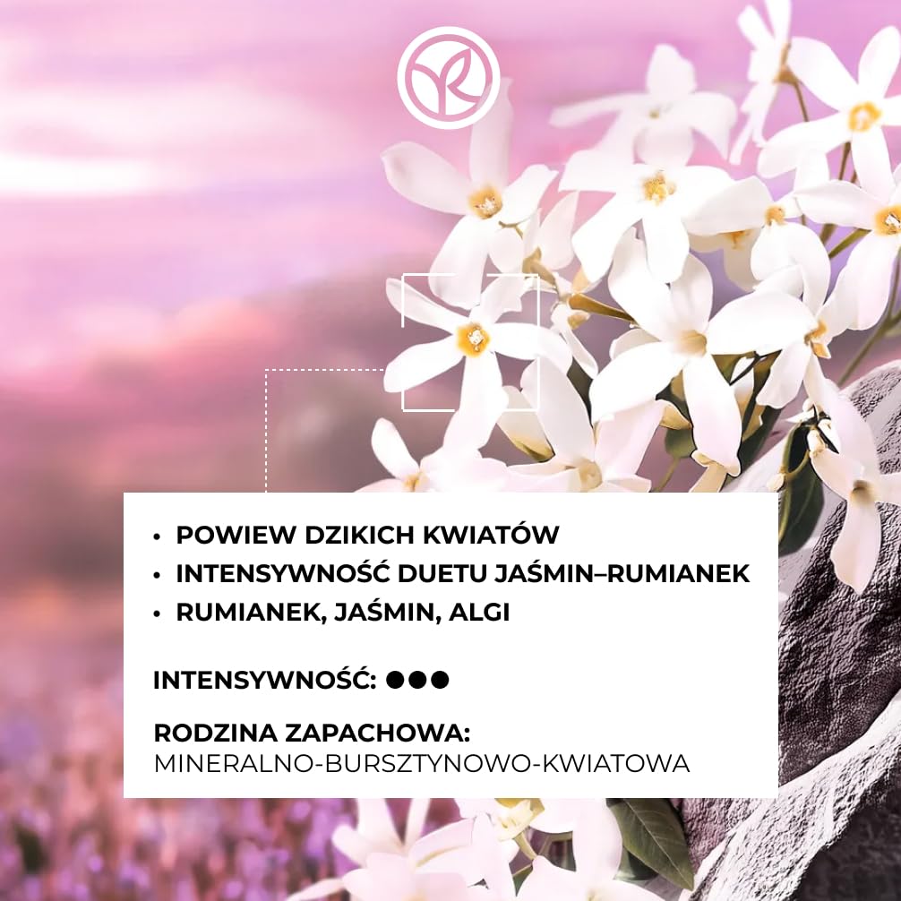 Yves Rocher Sur la LANDE – mineralno-ambrowo-kwiatowa woda perfumowana z rumiankiem, jaśminem i bretońskimi algami – świeżość dzikich kwiatów i słonej bryzy – zrównoważona intensywność – 100 ml
